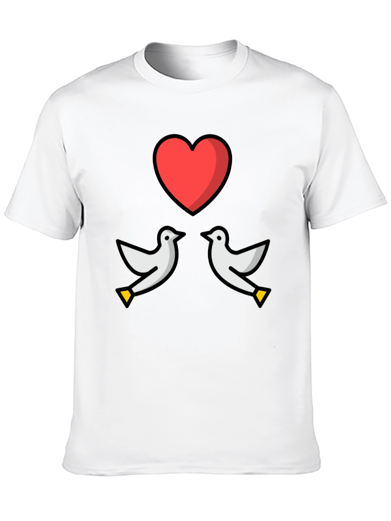 Dove Heart Graphic Tee - Love & Peace T-Shirt