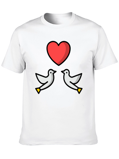 Dove Heart Graphic Tee - Love & Peace T-Shirt
