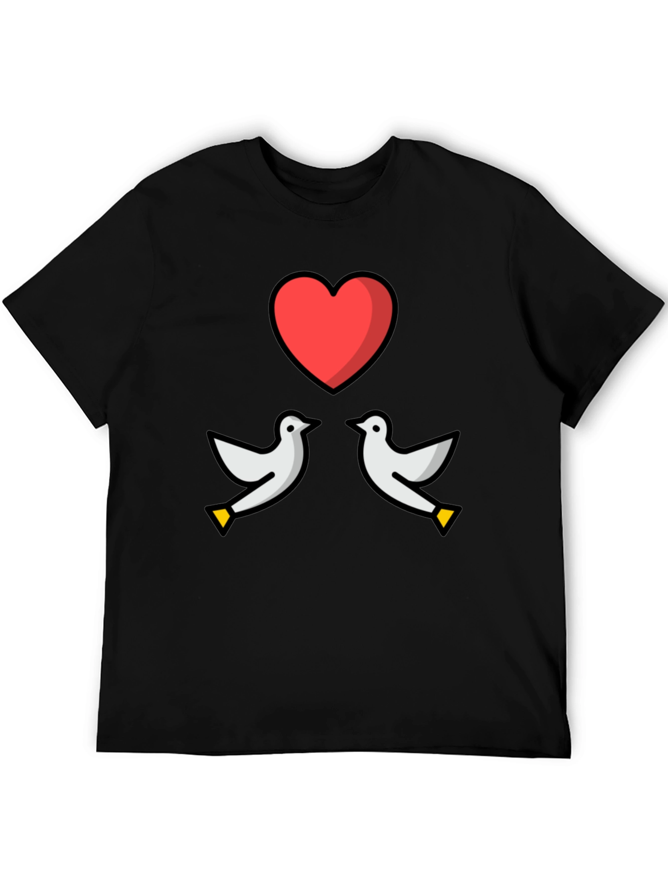 Dove Heart Graphic Tee - Love & Peace T-Shirt