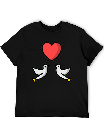 Dove Heart Graphic Tee - Love & Peace T-Shirt
