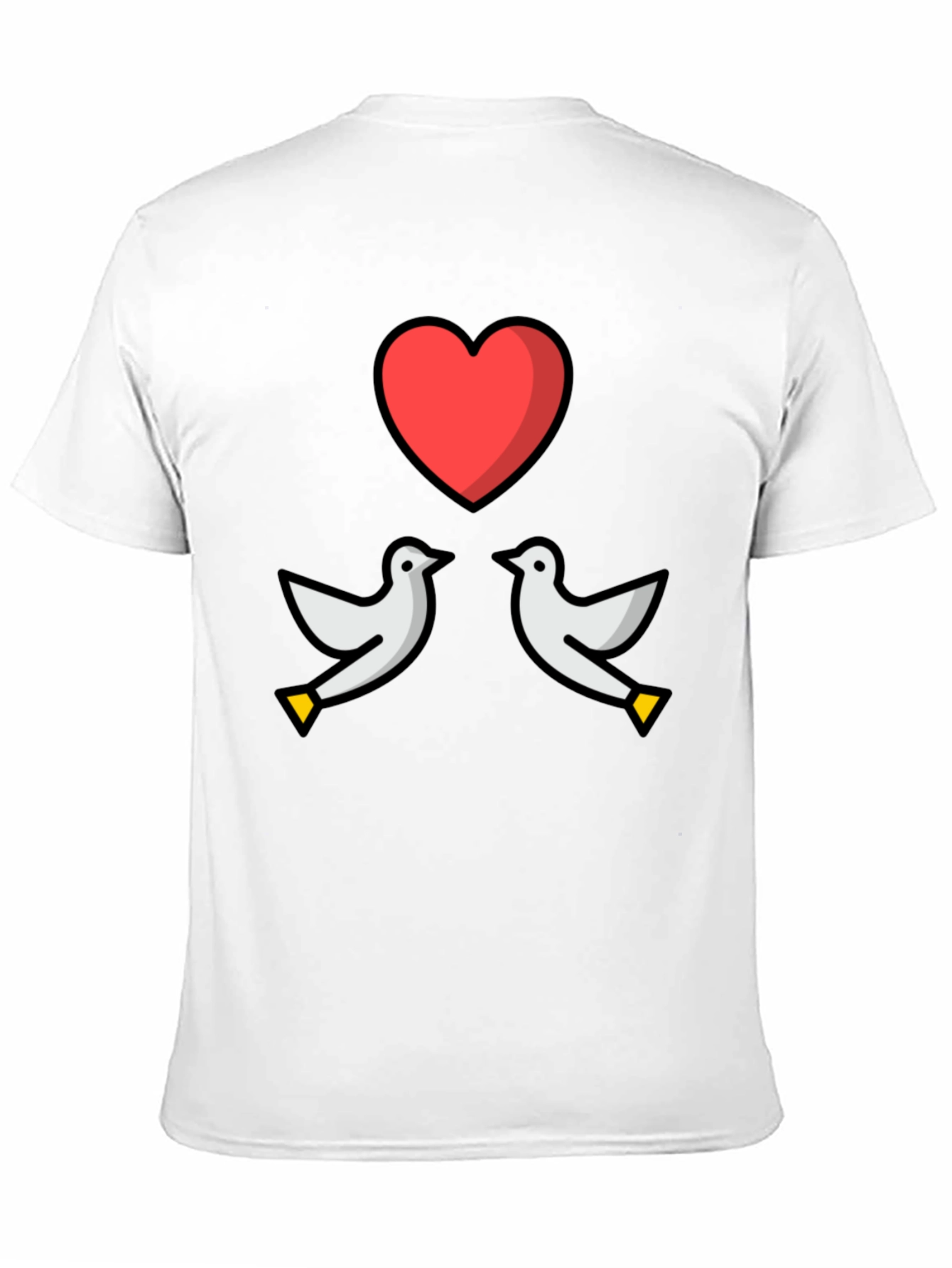 Dove Heart Graphic Tee - Love & Peace T-Shirt