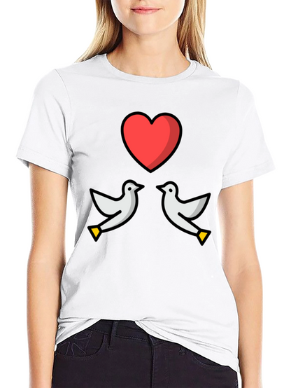 Dove Heart Graphic Tee - Love & Peace T-Shirt