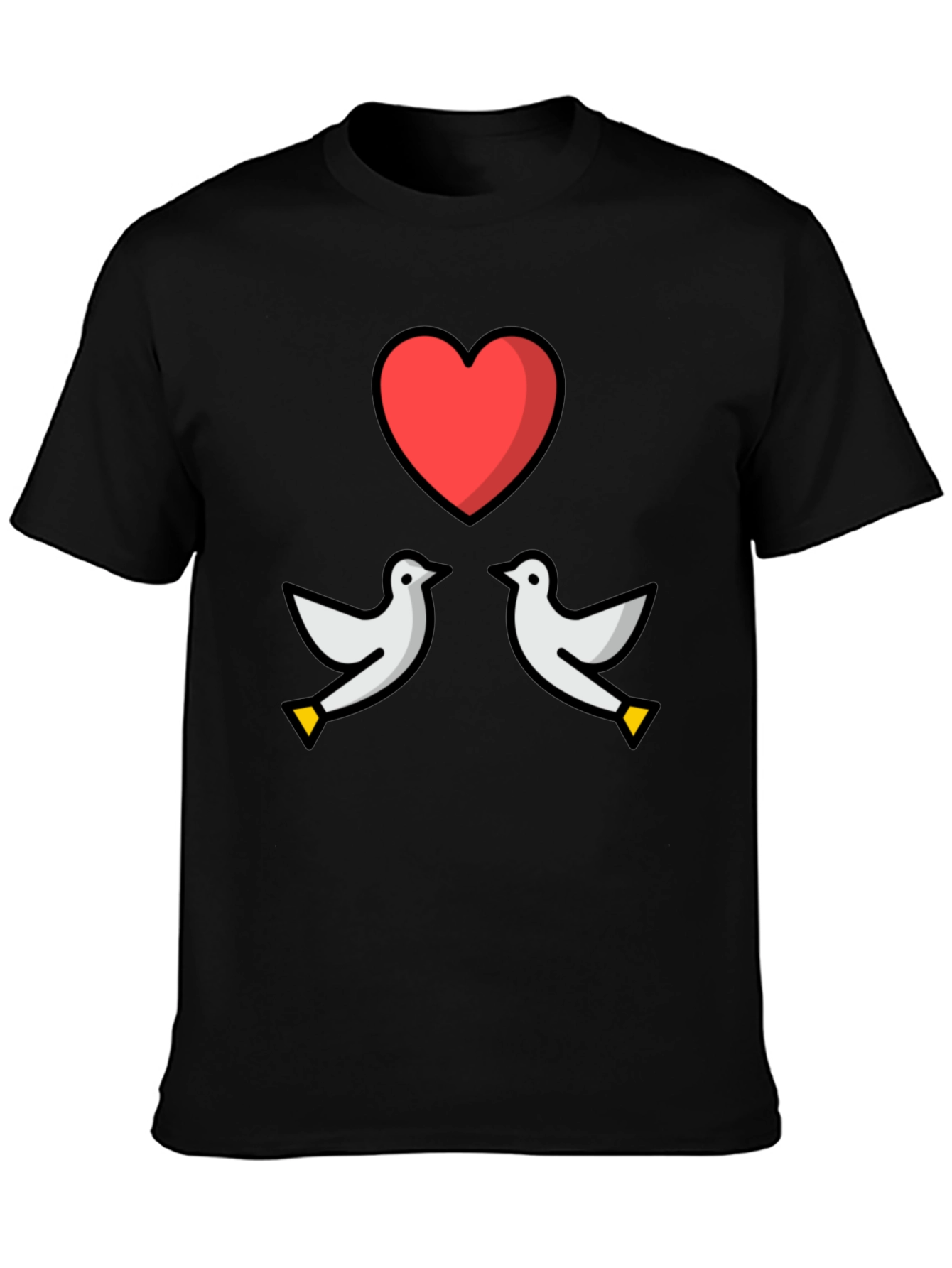 Dove Heart Graphic Tee - Love & Peace T-Shirt