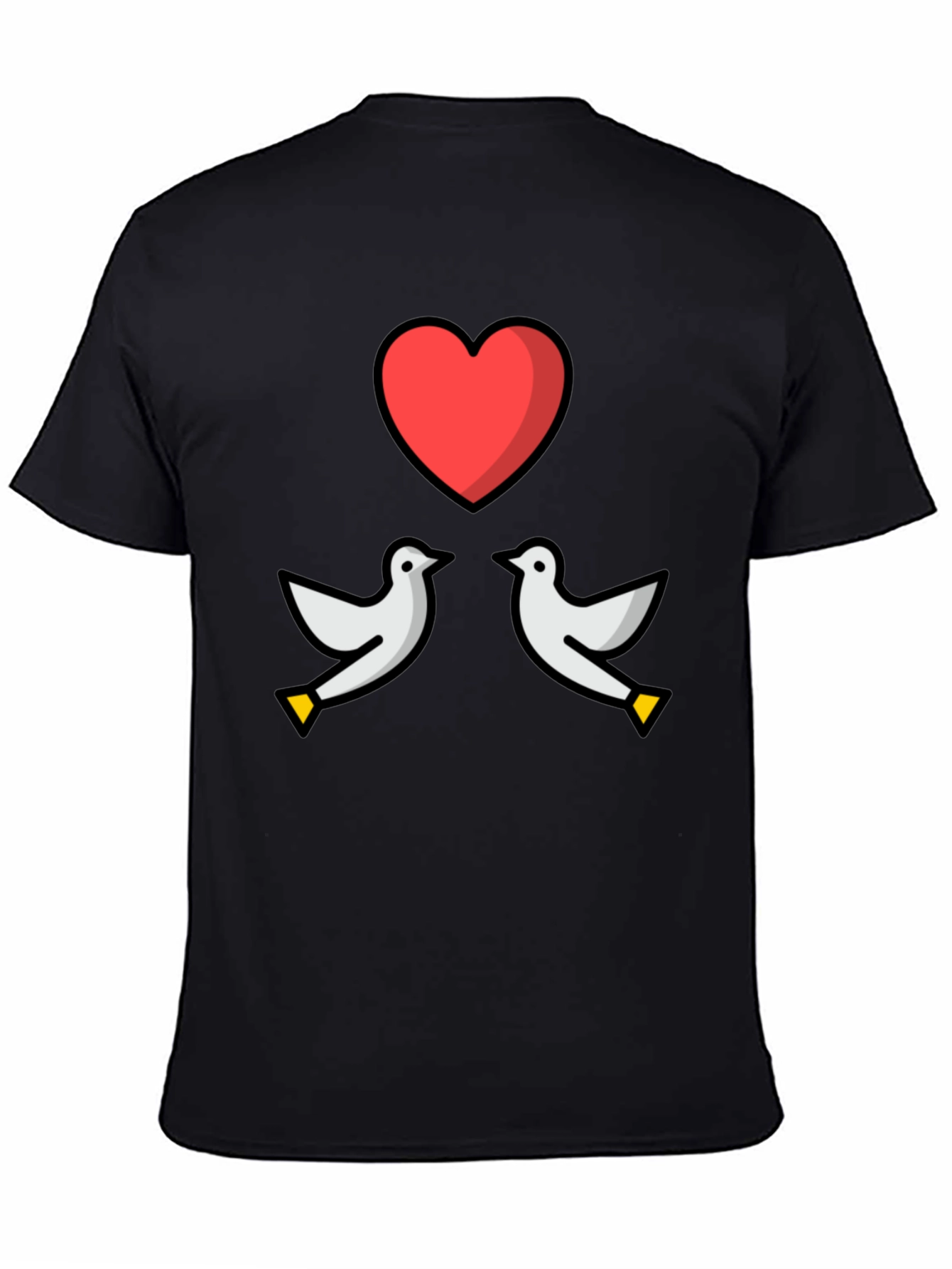 Dove Heart Graphic Tee - Love & Peace T-Shirt