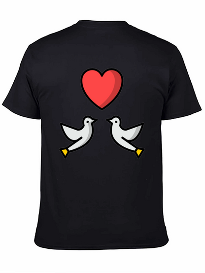 Dove Heart Graphic Tee - Love & Peace T-Shirt