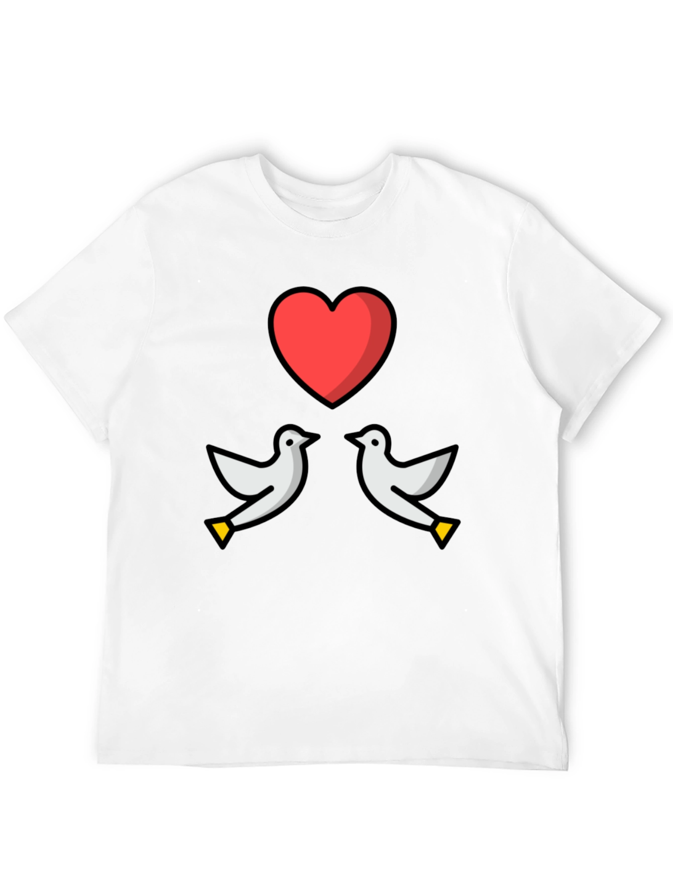 Dove Heart Graphic Tee - Love & Peace T-Shirt