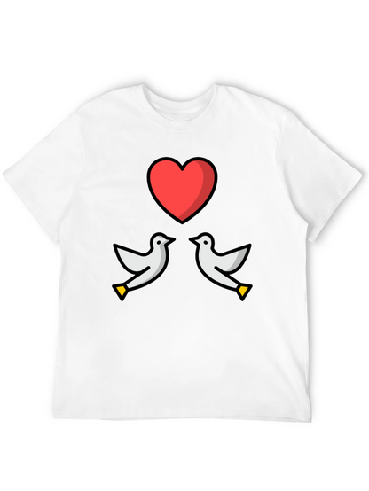 Dove Heart Graphic Tee - Love & Peace T-Shirt