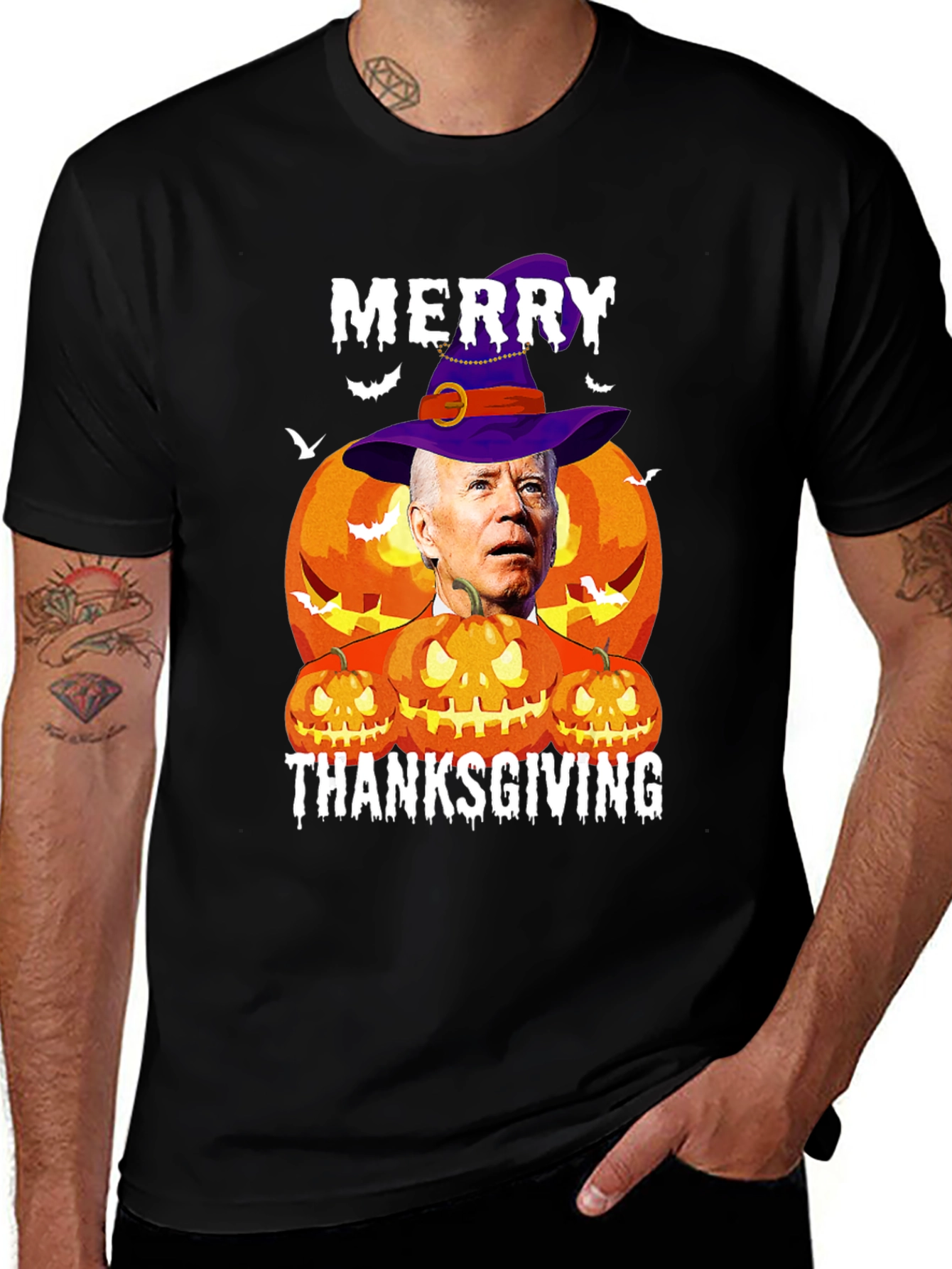 Merry Thanksgiving Biden Pumpkin T-Shirt