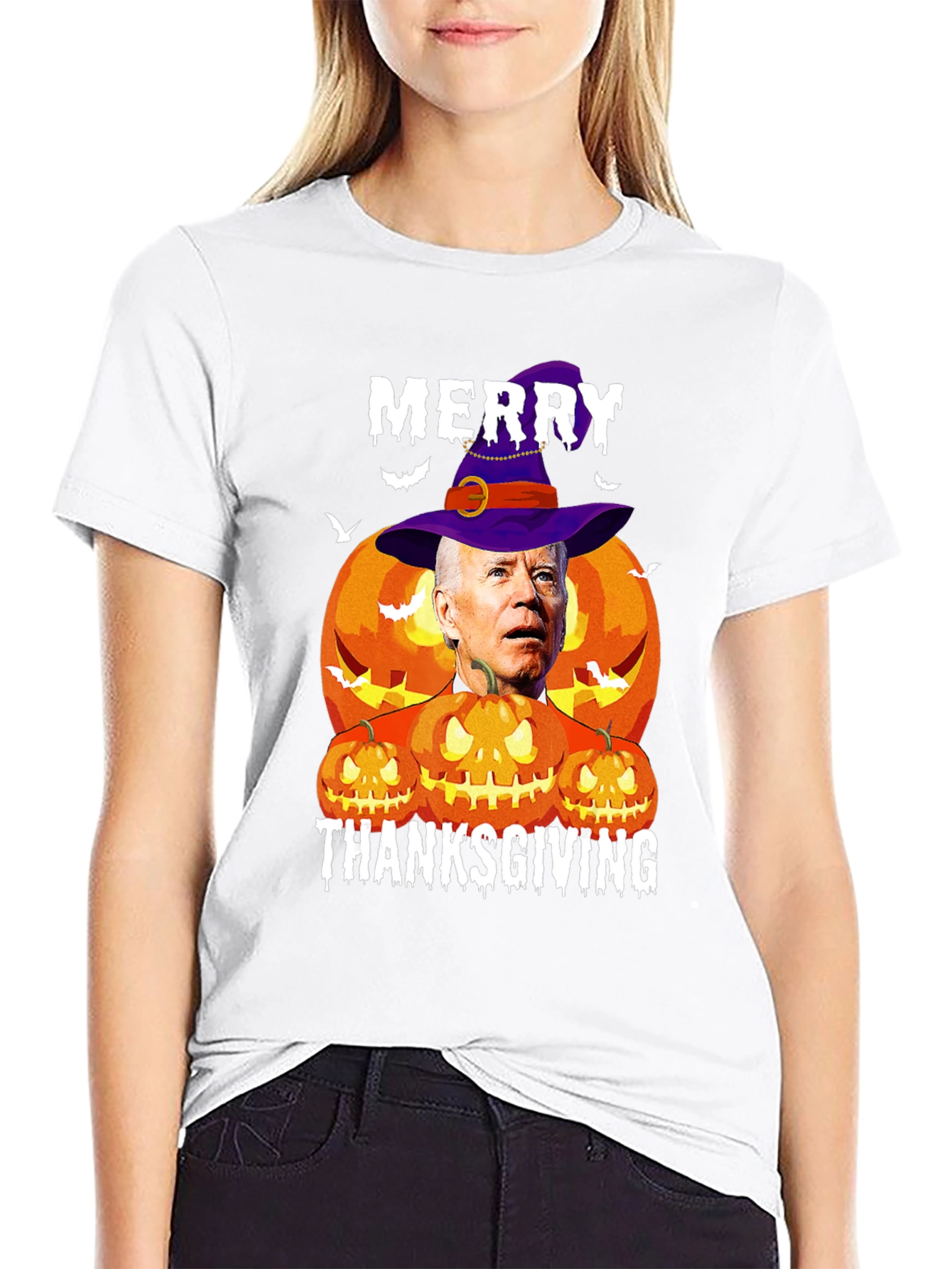 Merry Thanksgiving Biden Pumpkin T-Shirt