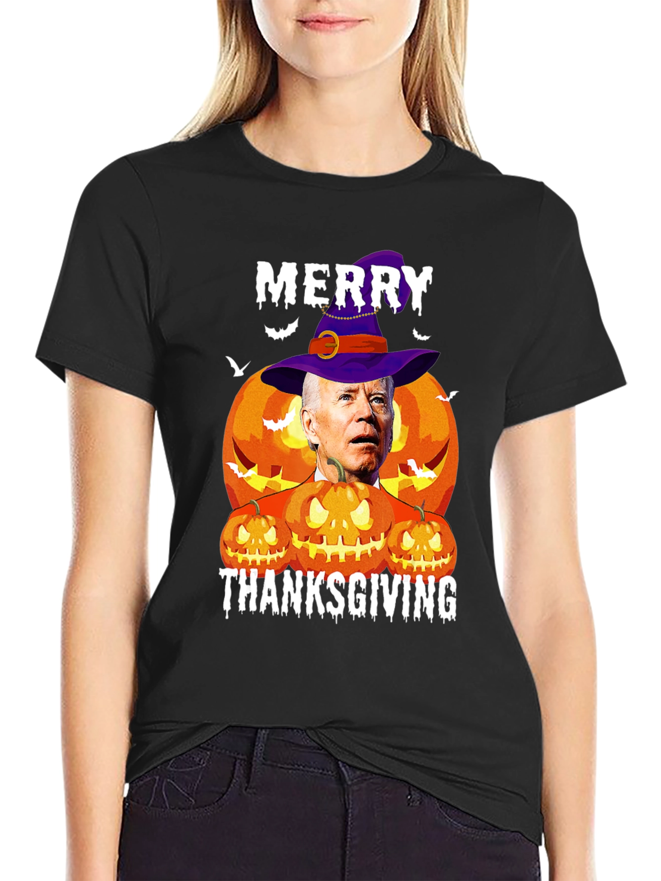 Merry Thanksgiving Biden Pumpkin T-Shirt