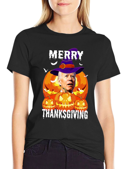 Merry Thanksgiving Biden Pumpkin T-Shirt