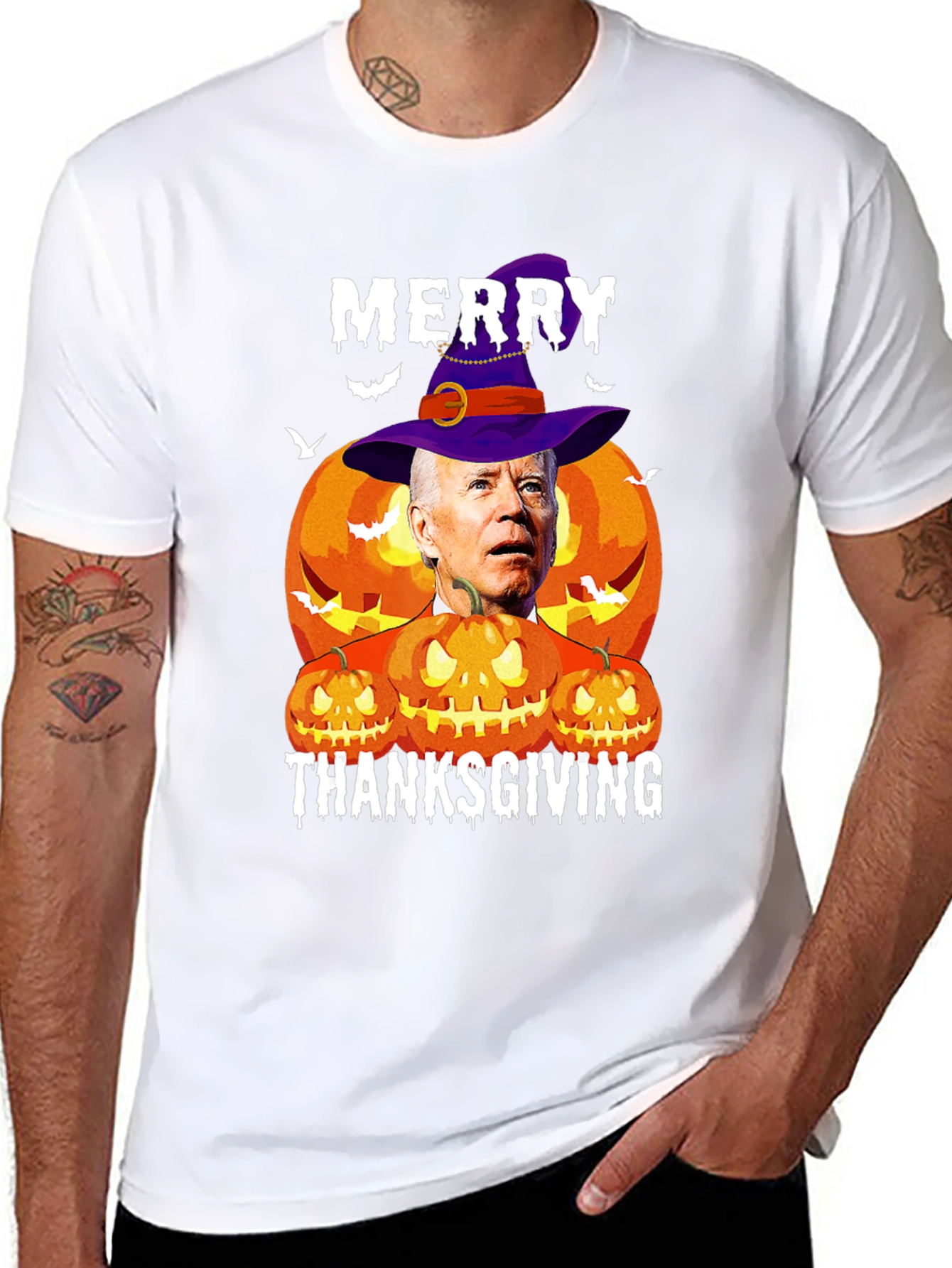 Merry Thanksgiving Biden Pumpkin T-Shirt