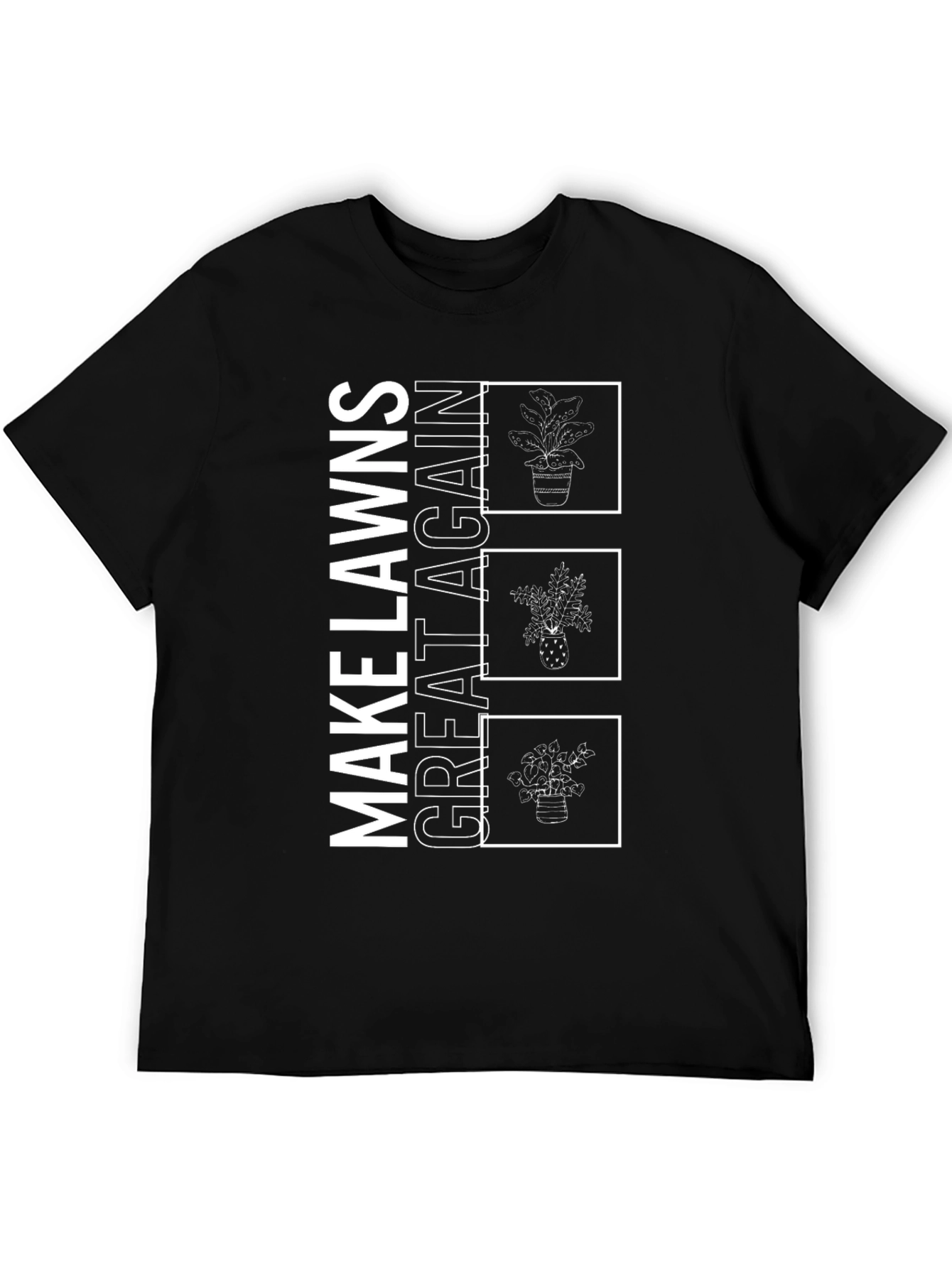 Make Lawns Great Again Graphic Tee - Black