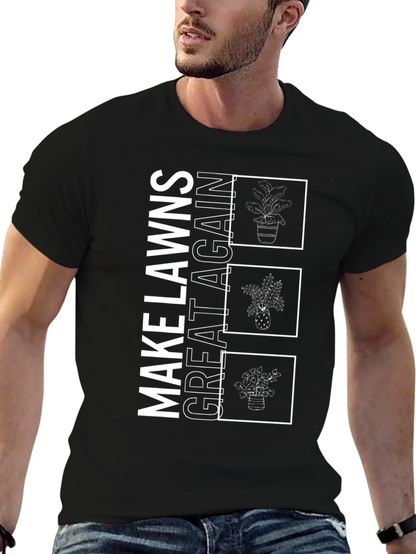 Make Lawns Great Again Graphic Tee - Black