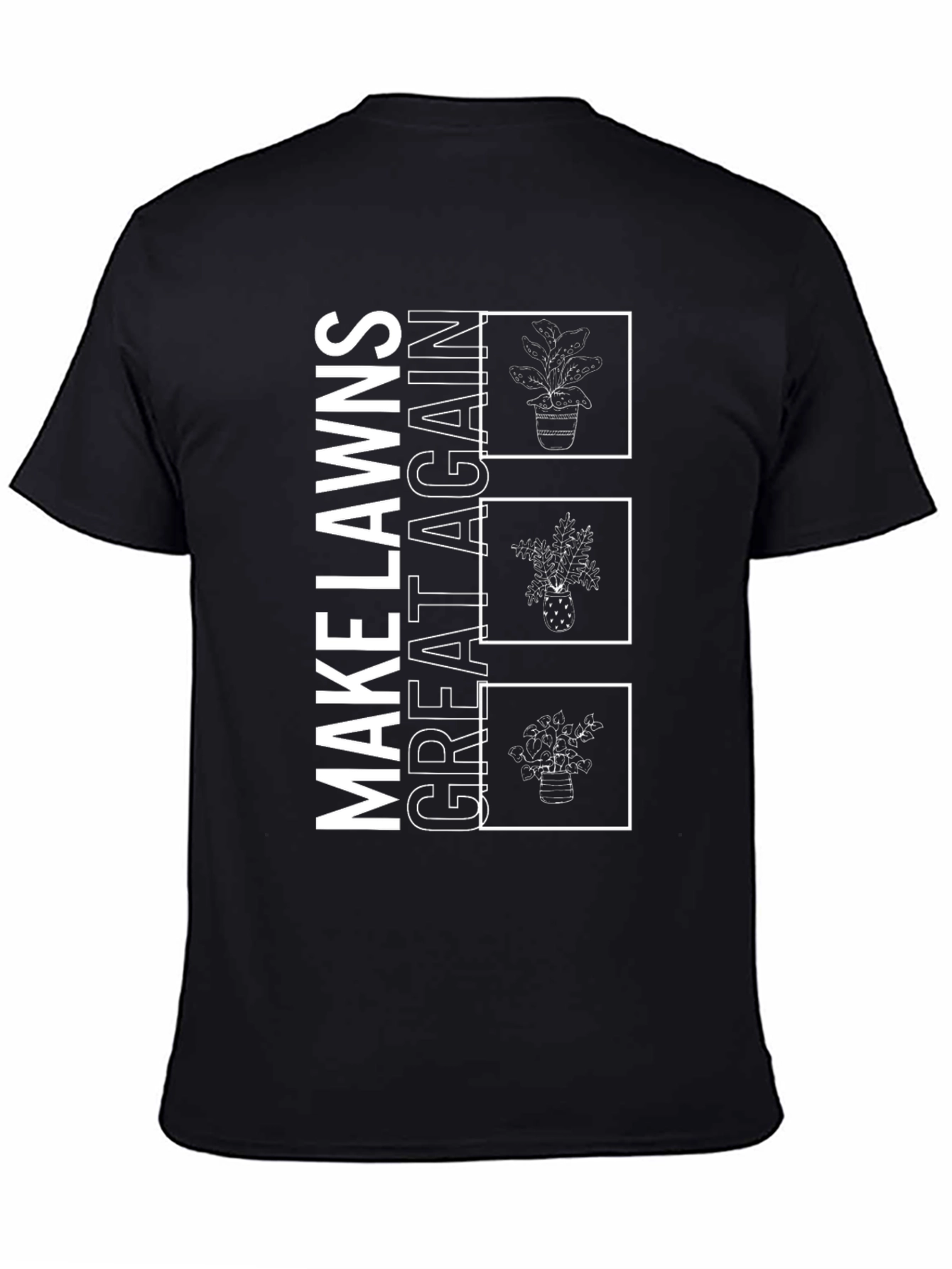 Make Lawns Great Again Graphic Tee - Black