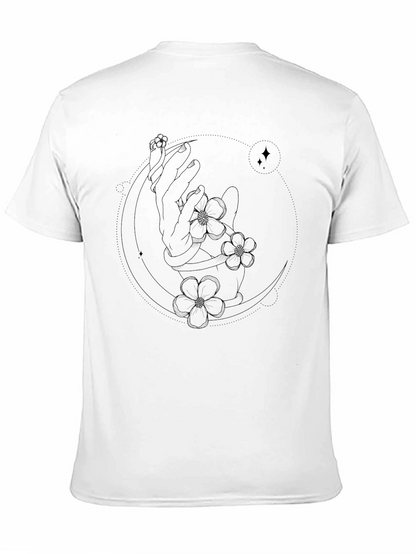 Mystic Moon Floral Hand Graphic Tee