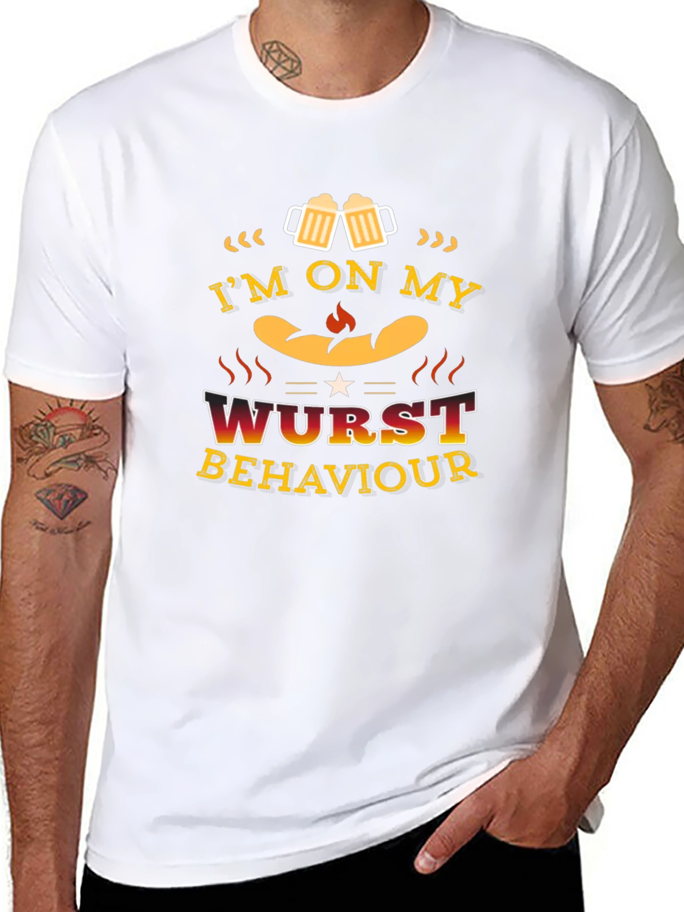 Im on My Wurst Behaviour Funny T-Shirt