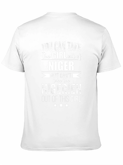 Nigerien Girl T-Shirt - Black Cotton Novelty Tee