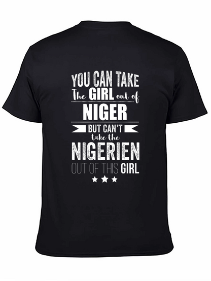 Nigerien Girl T-Shirt - Black Cotton Novelty Tee