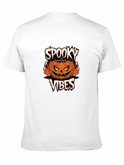 Spooky Vibes Halloween Pumpkin Graphic T-Shirt