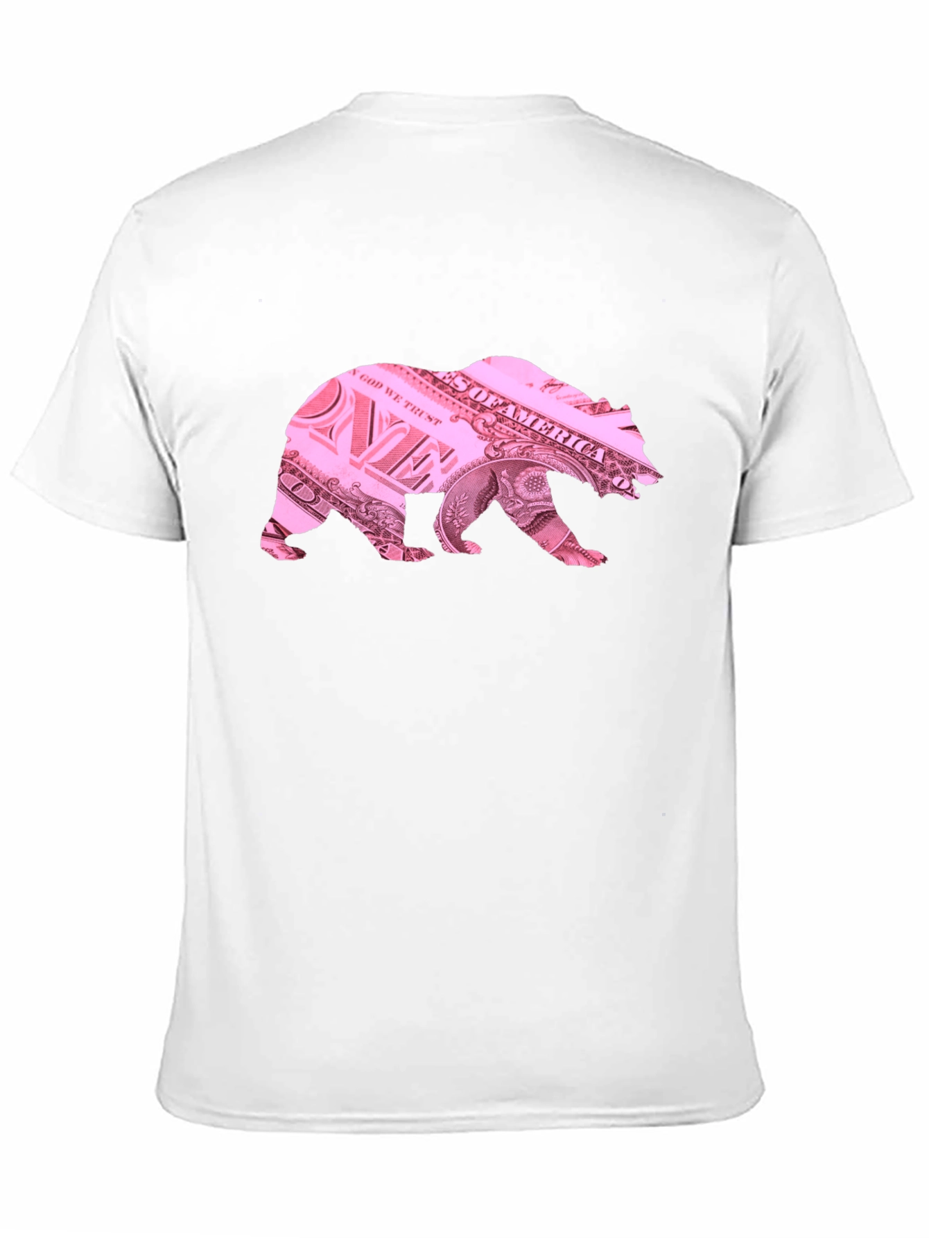 Bear Dollar Bill Graphic T-Shirt