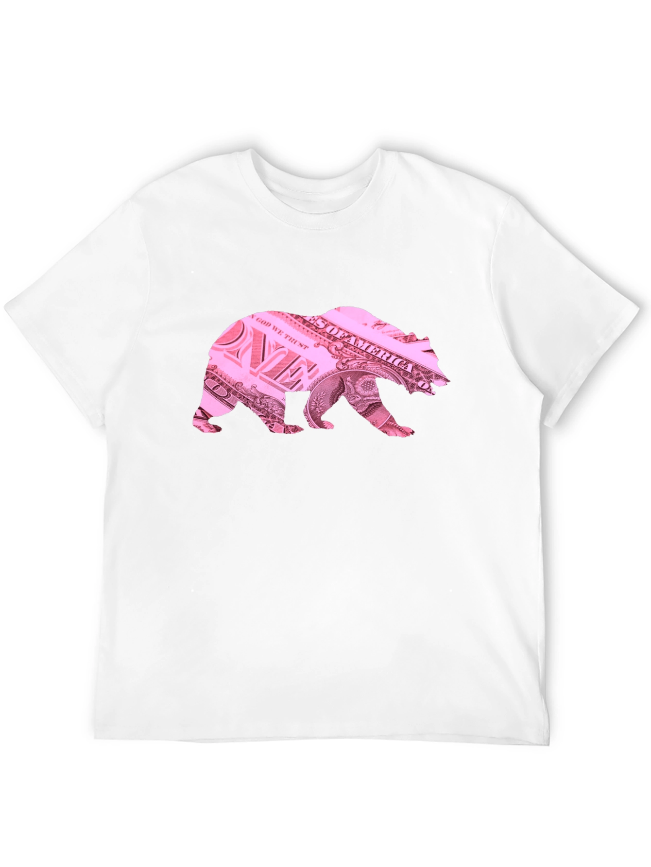 Bear Dollar Bill Graphic T-Shirt