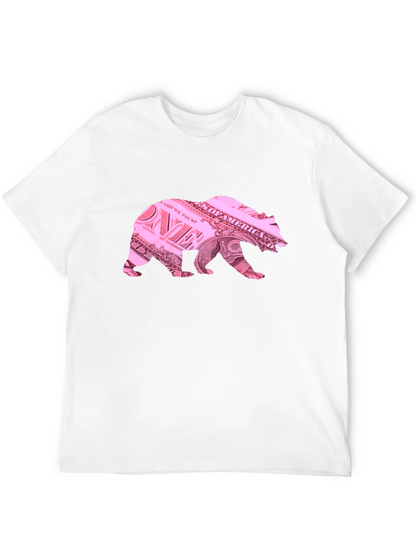 Bear Dollar Bill Graphic T-Shirt