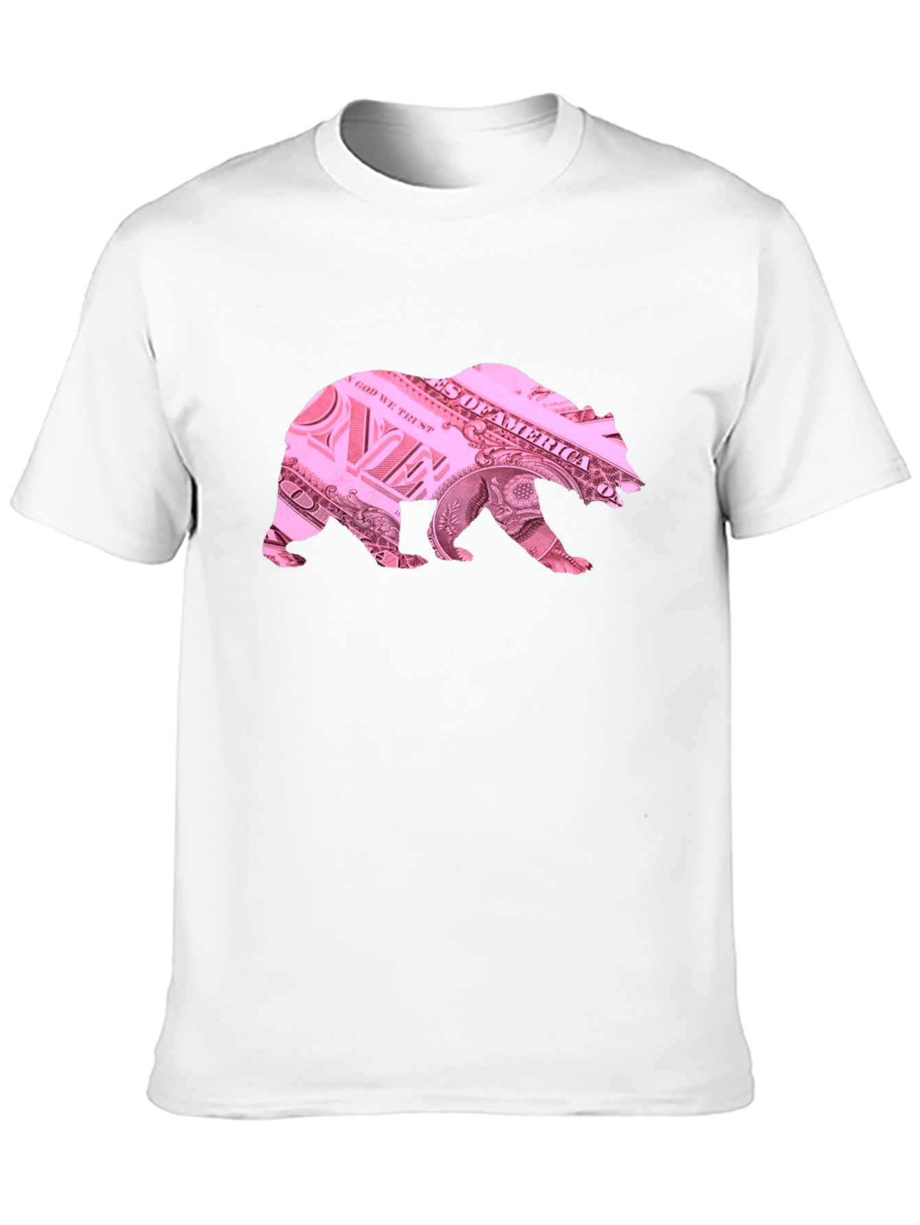 Bear Dollar Bill Graphic T-Shirt
