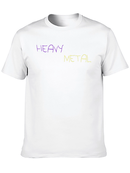 Heavy Metal T-Shirt Crew Neck Short Sleeve