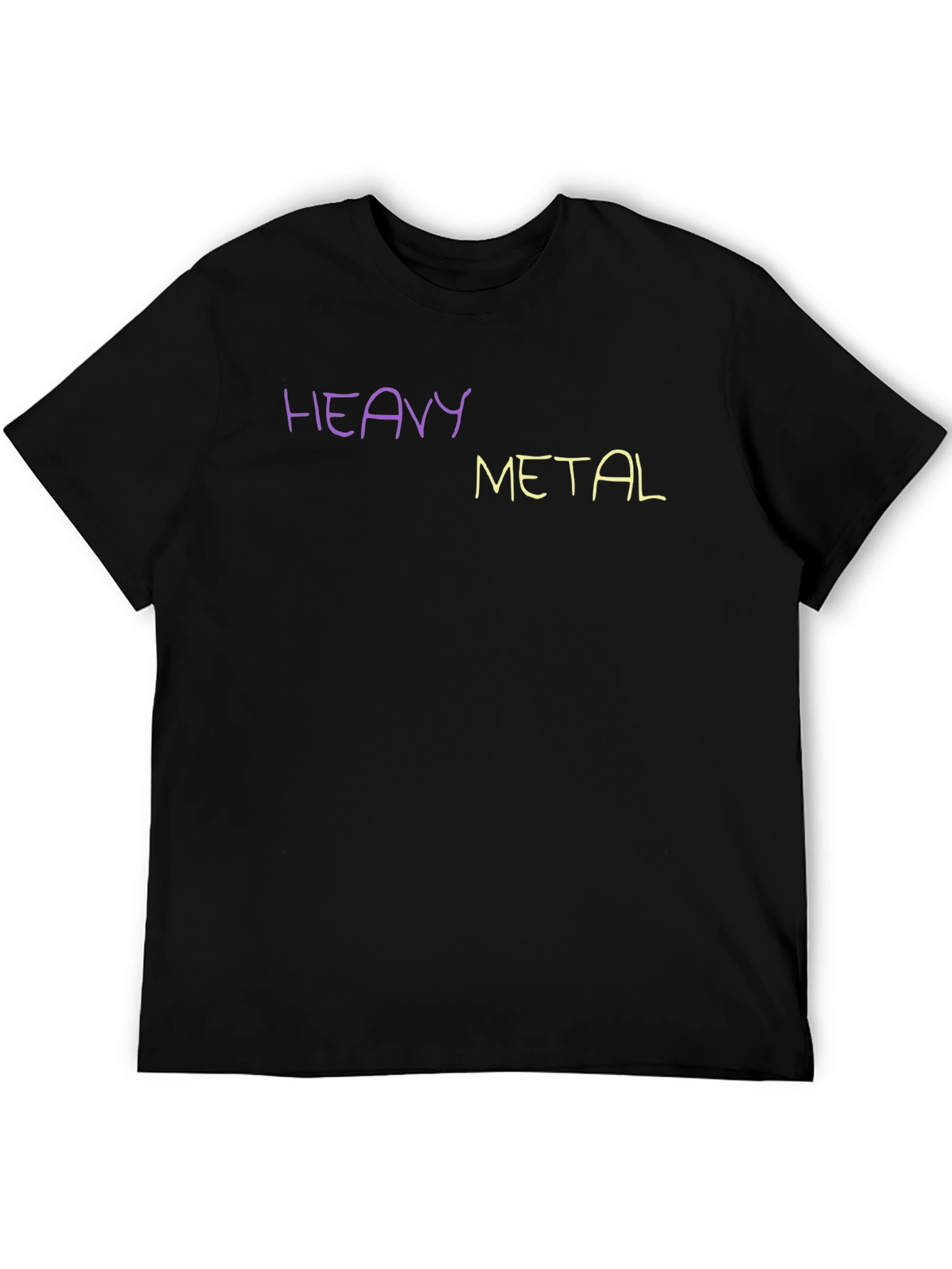 Heavy Metal T-Shirt Crew Neck Short Sleeve