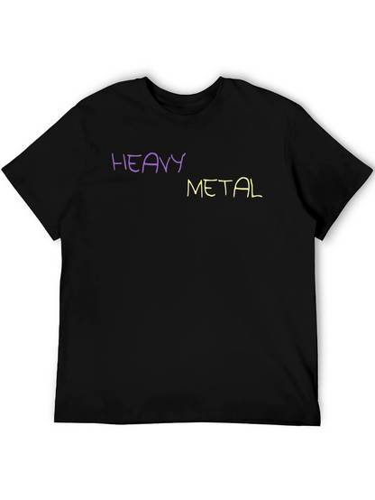 Heavy Metal T-Shirt Crew Neck Short Sleeve