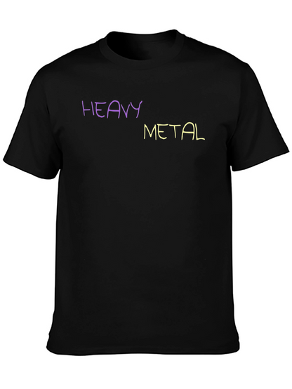 Heavy Metal T-Shirt Crew Neck Short Sleeve