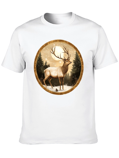 Elk Winter Scene Graphic Tee