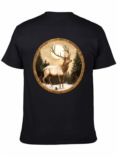 Elk Winter Scene Graphic Tee
