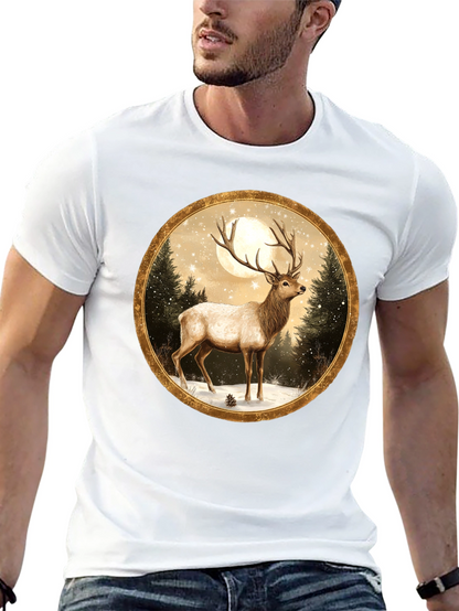 Elk Winter Scene Graphic Tee