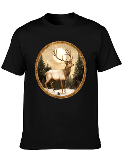 Elk Winter Scene Graphic Tee