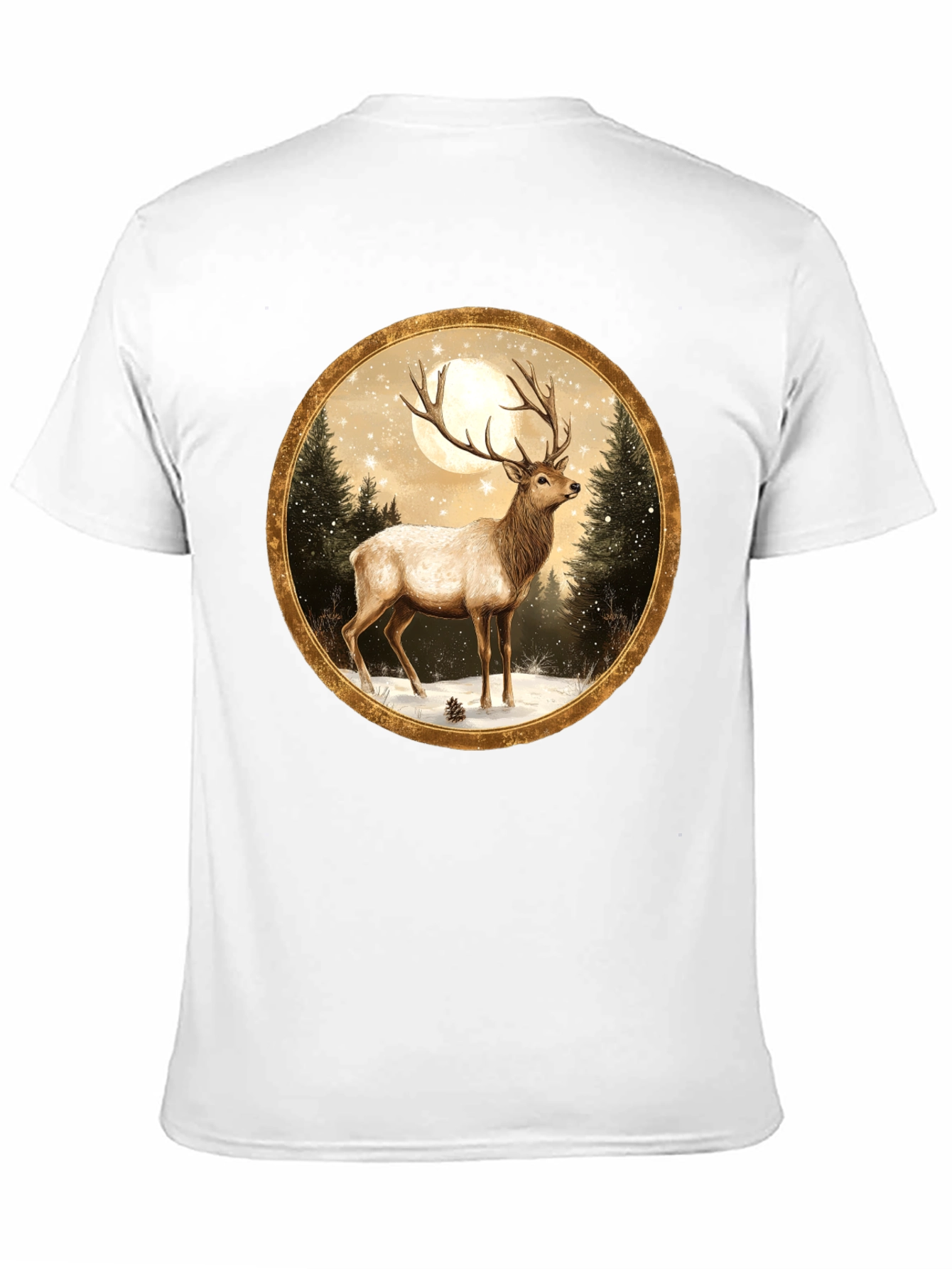 Elk Winter Scene Graphic Tee