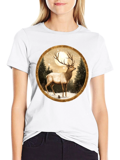 Elk Winter Scene Graphic Tee