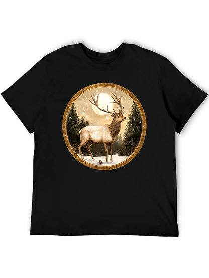 Elk Winter Scene Graphic Tee