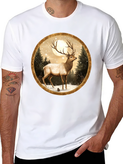 Elk Winter Scene Graphic Tee