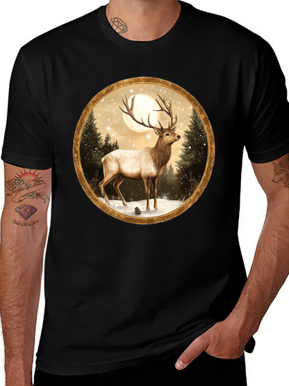 Elk Winter Scene Graphic Tee