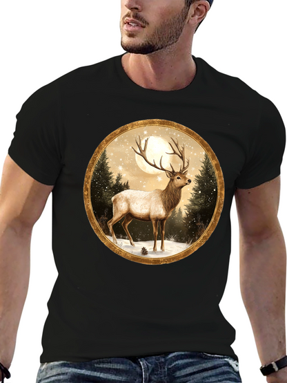Elk Winter Scene Graphic Tee