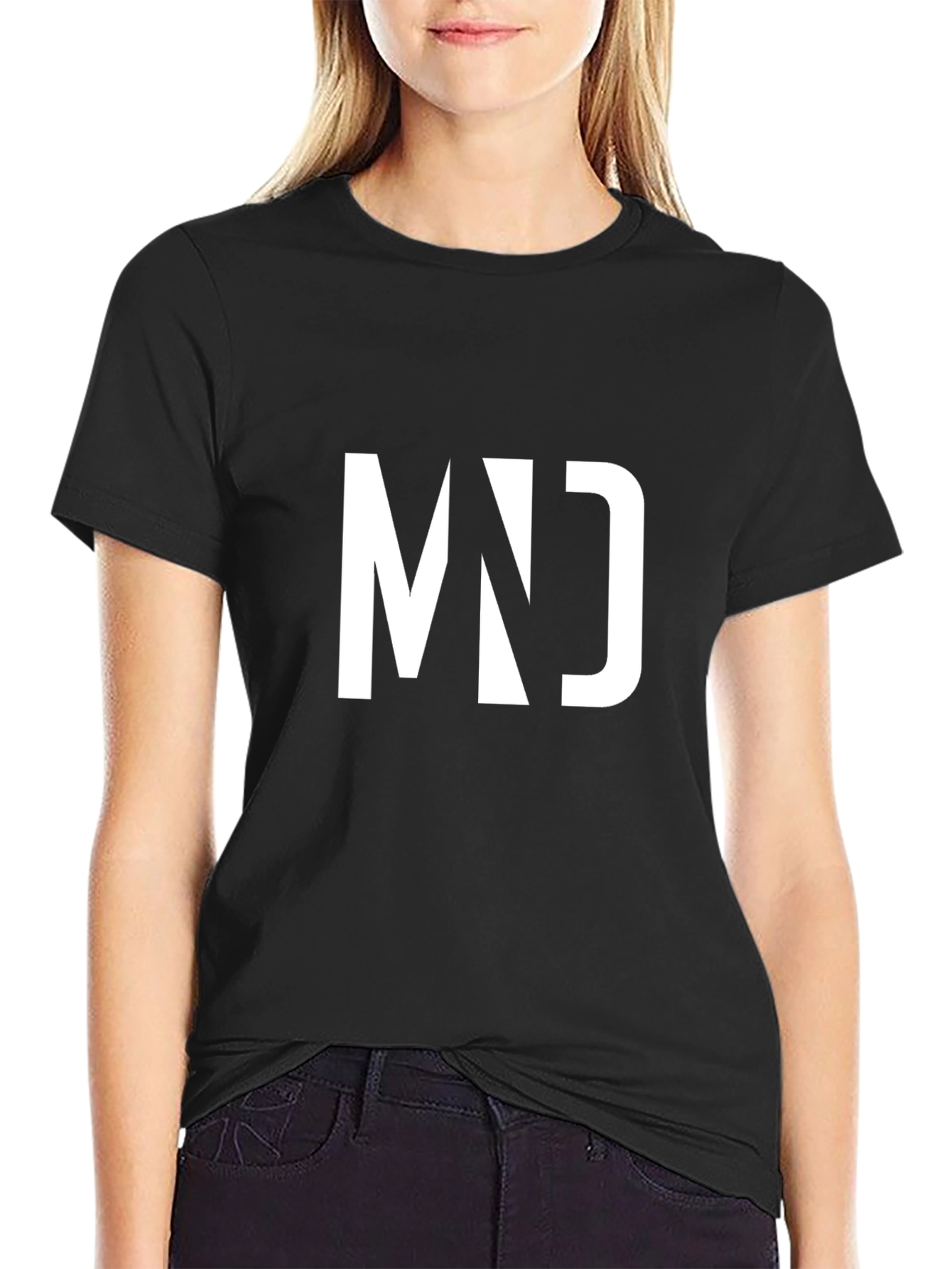 Modern MD Graphic Black T-Shirt for Men