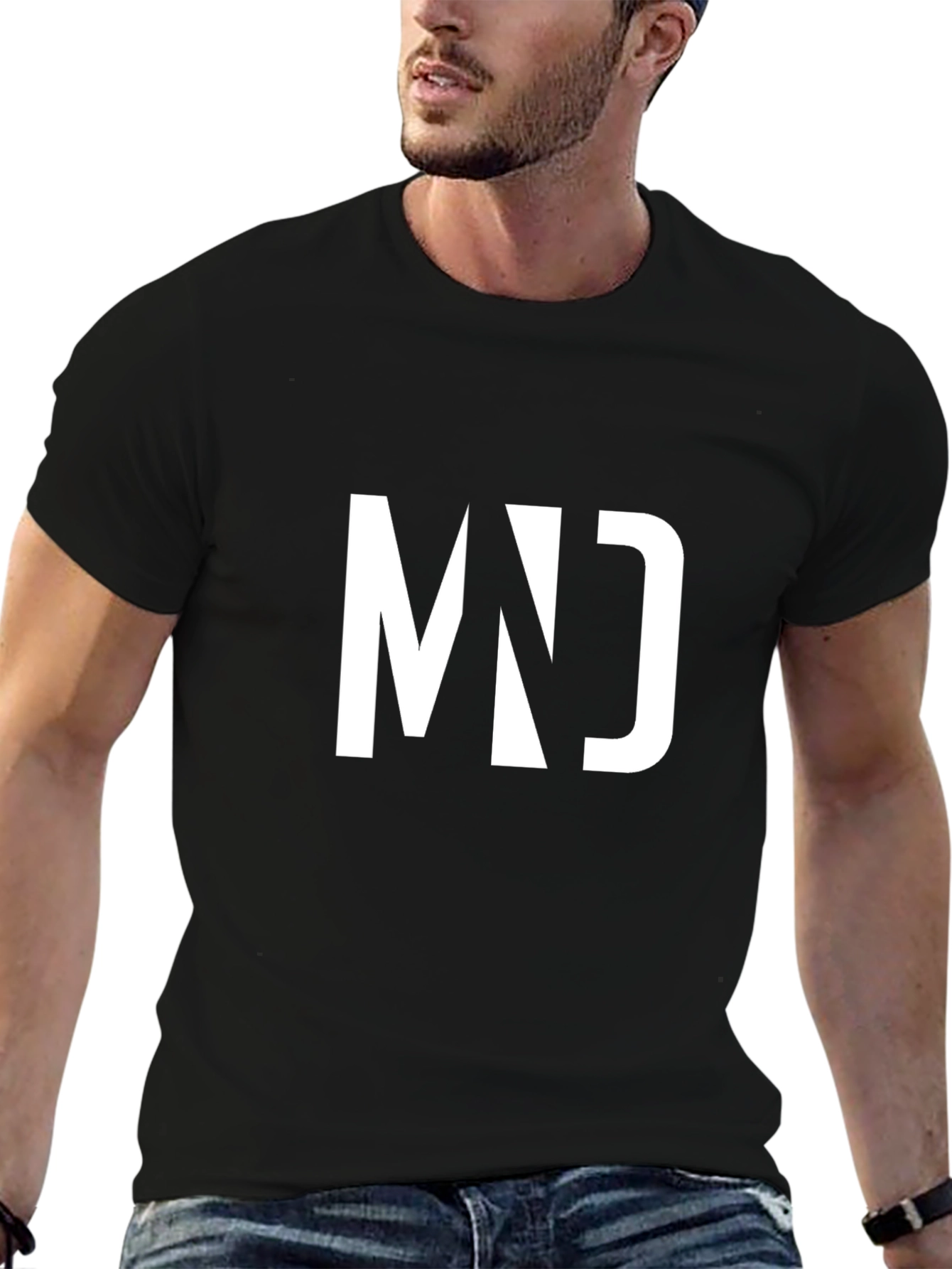 Modern MD Graphic Black T-Shirt for Men