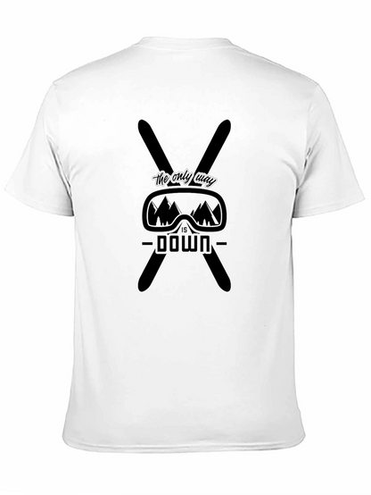 Skiing Graphic T-Shirt - The Only Way is Down