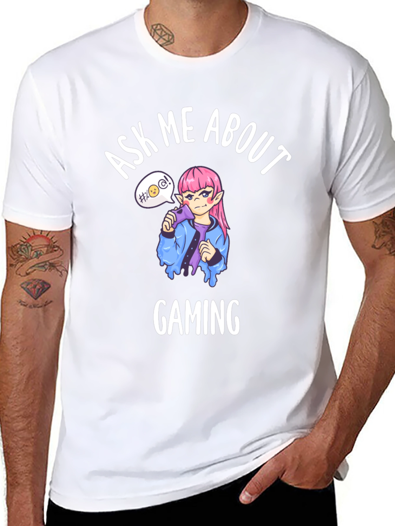 Ask Me About Gaming T-Shirt - Anime Gamer Tee