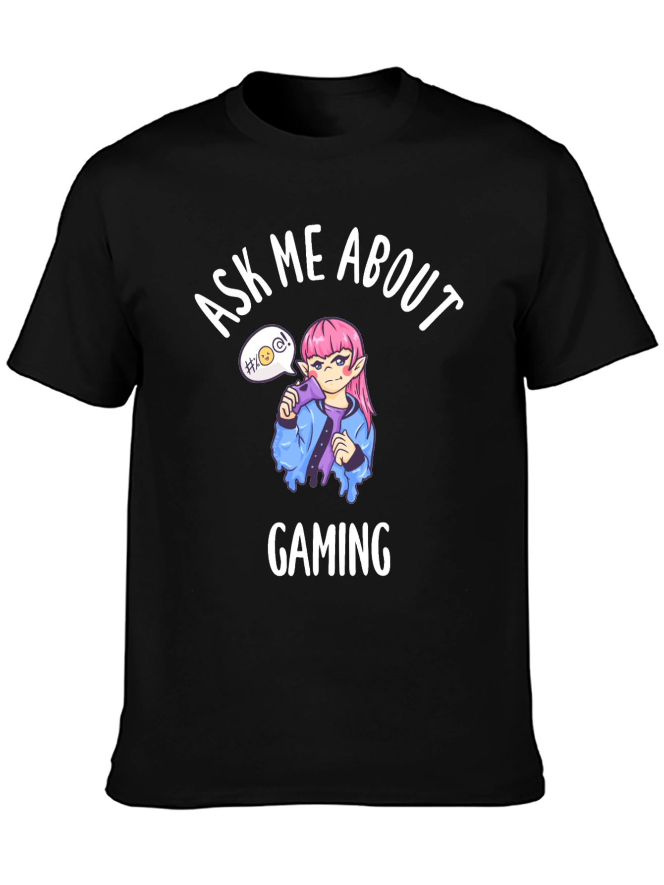 Ask Me About Gaming T-Shirt - Anime Gamer Tee