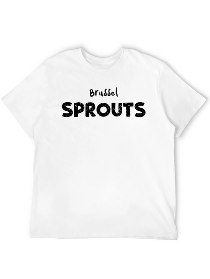 Brussels Sprouts Black Graphic T-Shirt - Novelty Food Tee
