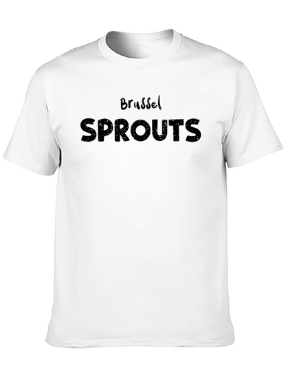 Brussels Sprouts Black Graphic T-Shirt - Novelty Food Tee