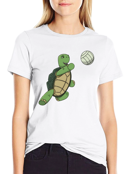 Turtle Playing Volleyball Graphic Tee